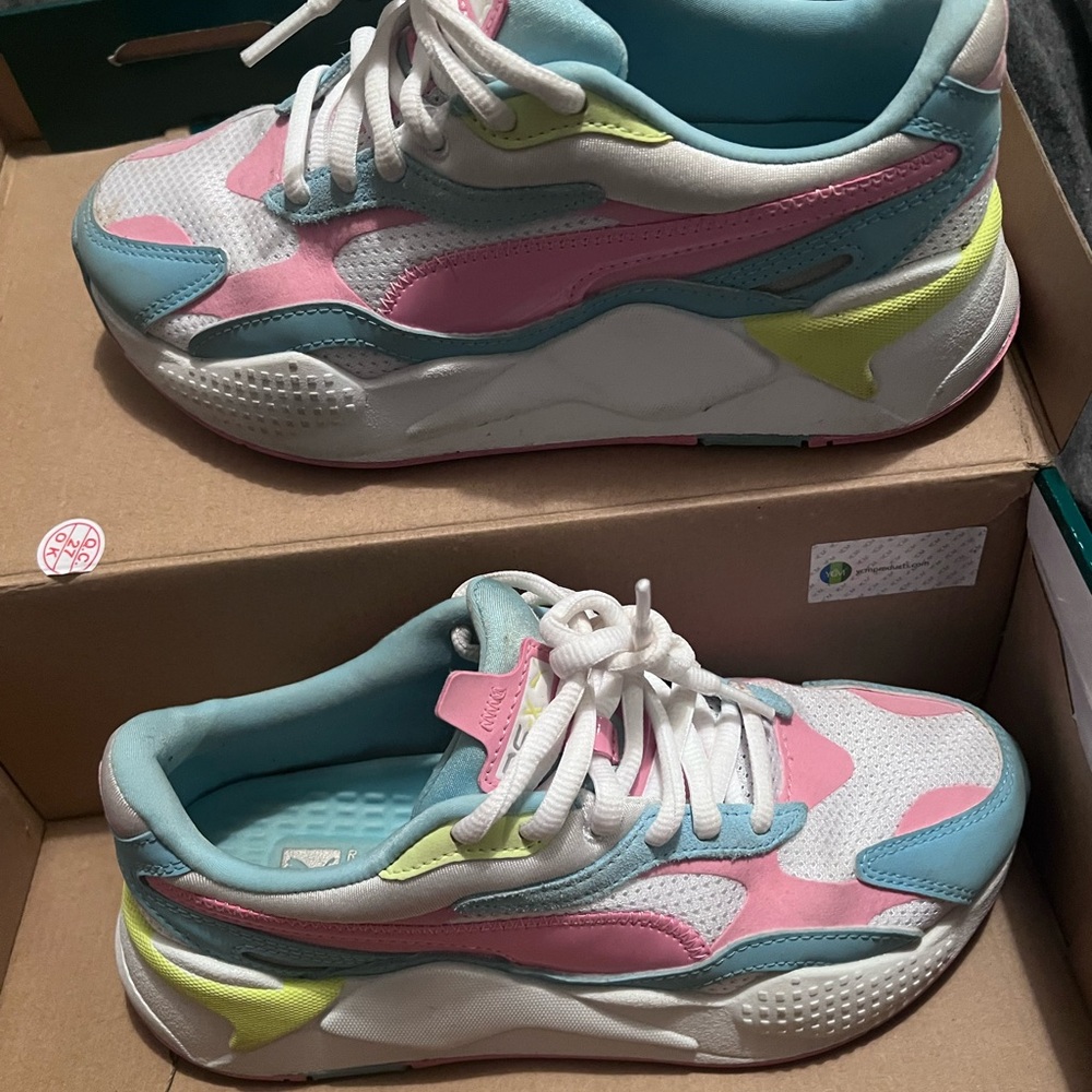Puma Pastel Pink and Blue Sneakers